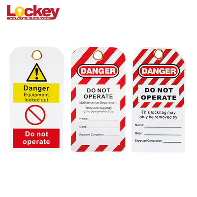 Lockey 방수 고립 꼬리표가 주문 PVC 경고 비계 안전에 의하여 차단 표를 붙입니다